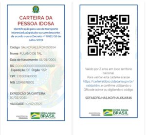 Carteira do Idoso - imagem IPREV-DF